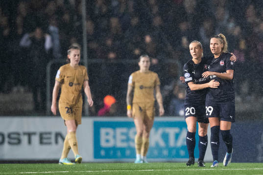Olivia Holdt of FC Rosengård celebrates
