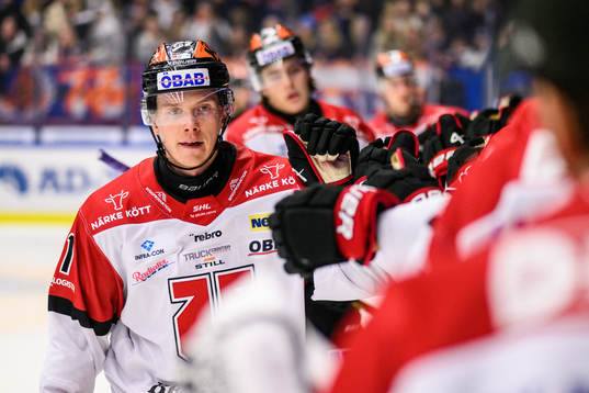 Örebros Linus Öberg jublar efetr 1-2