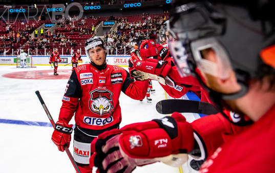 Malmö Redhawks Matias Lassen jublar