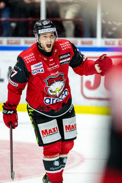 Malmö Redhawks Pathrik Westerholm jublar