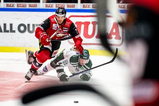Malmö Redhawks Oliver Lauridsen och Färjestads Oscar