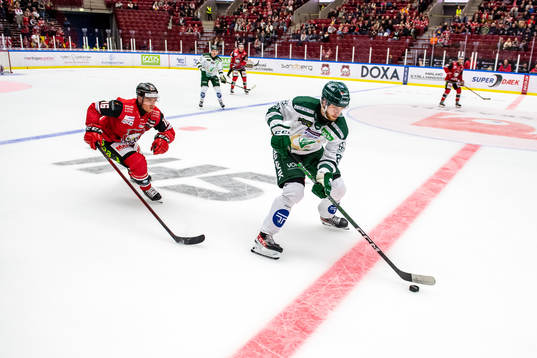 Malmö Redhawks Matias Lassen  och Färjestads Marcus