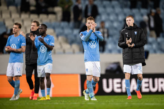 Anders Christiansen of Malmö looks dejected