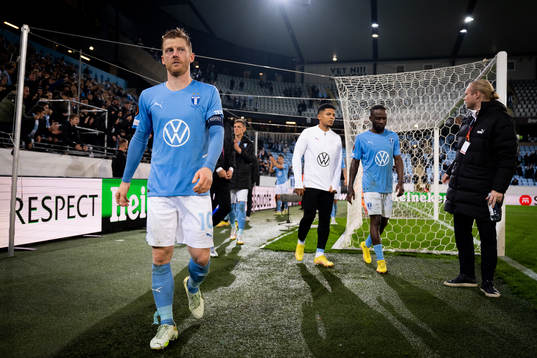 Anders Christiansen of Malmö looks dejected