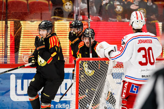 Brynäs William Strömgren jublar
