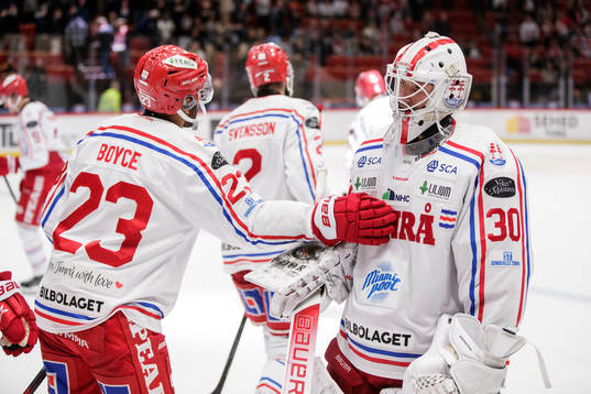 Timrås målvakt Jacob Johansson deppar