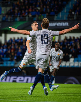 Haris Radetinac of Djurgården celebrates
