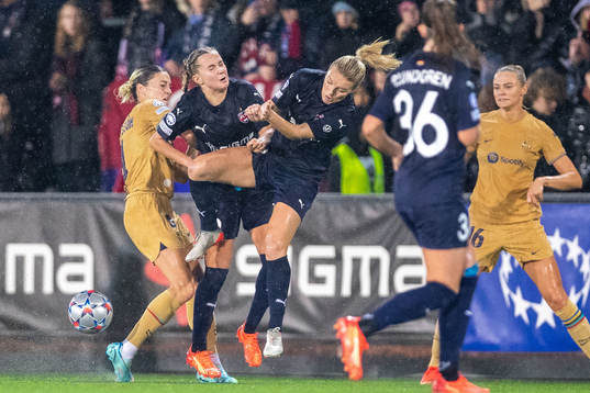 Ria Noora Minerva Öling and Mimmi Larsson of FC Rosengård