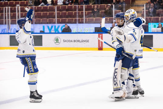 Leksands målvakt Mantas Armalis jubel