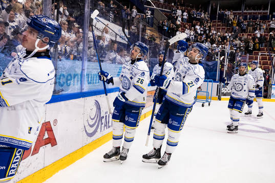 Leksands spelarna jubel