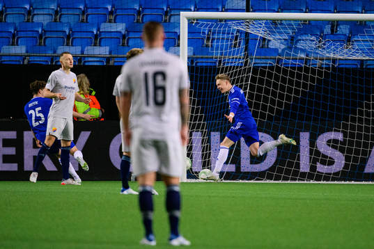 Ola Brynhildsen of Molde celebrates
