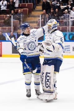 Leksands målvakt Mantas Armalis jubel