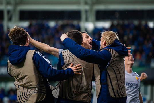Haris Radetinac of Djurgården celebrates