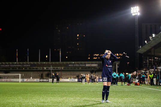 Olivia Schough of FC Rosengård looks dejected