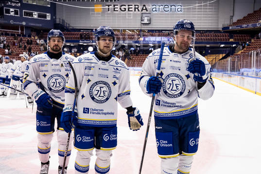Leksands Jesper Kandergård och Jonas Ahnelöv  jubel