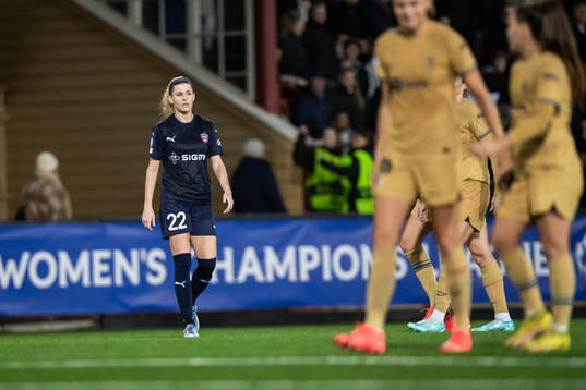 Olivia Schough of FC Rosengård looks dejected