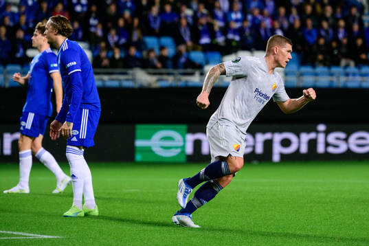 Victor Edvardsen of Djurgården celebrates