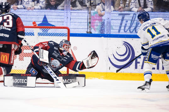 Linköpings målvakt Marcus Högberg och Leksands Martin