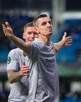 Haris Radetinac of Djurgården celebrates