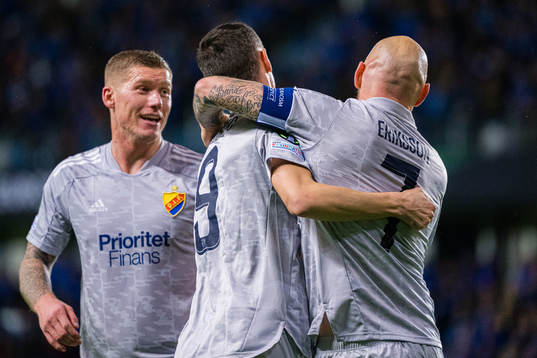 Haris Radetinac of Djurgården celebrates with Magnus