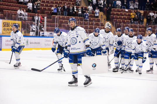 Leksands spelarna jubel