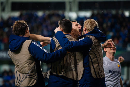 Haris Radetinac of Djurgården celebrates