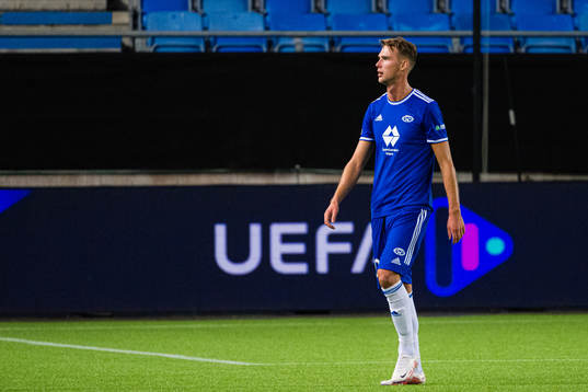Magnus Grødem of Molde looks dejected