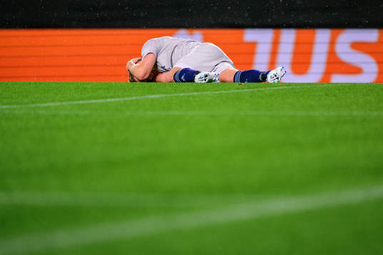 Hampus Finndell of Djurgården in pain
