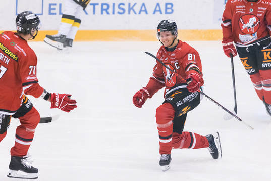 Vita Hästens Eric Borg jublar