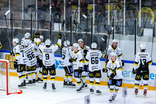 Västerås spelare jublar