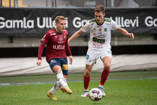 Örgrytes Hampus Dahlqvist och Skövde AIKs Villiam Granath