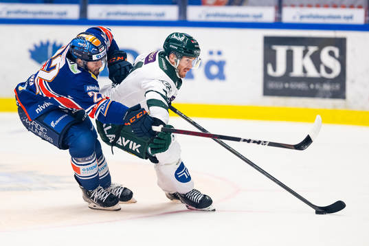 Växjös Tobias Rieder och Färjestads Michael Lindqvist
