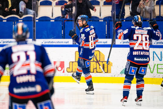 Växjös Robert Rosén jublar