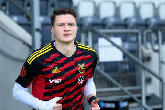 Östersunds Myroslav Mazur före fotbollsmatchen i