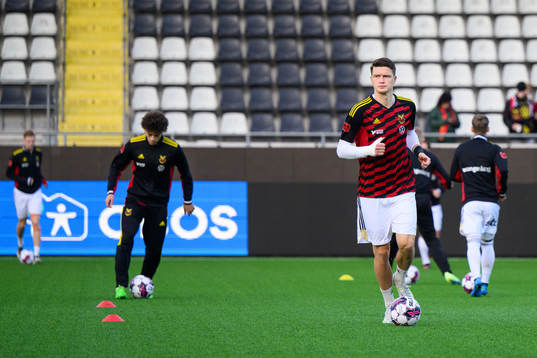 Östersunds Myroslav Mazur före fotbollsmatchen i