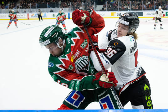 Frölundas Filip Johansson och Malmö Redhawks Lukas