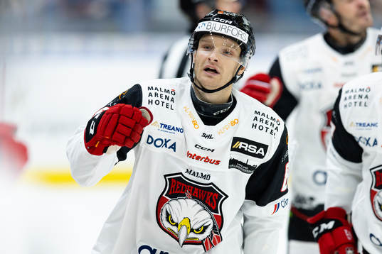 Malmö Redhawks Johan Olofsson jublar