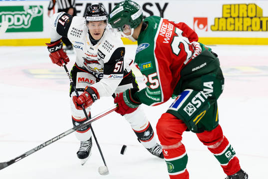 Malmö Redhawks Emil Sylvegård och Frölundas Pontus