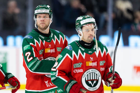Frölundas Christian Folin och Patrik Carlsson deppar