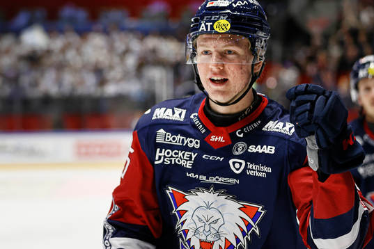 Linköpings Filip Bystedt jublar