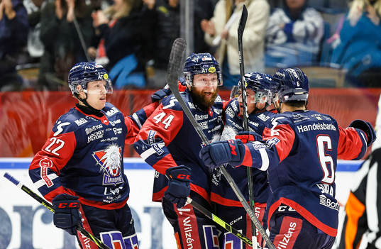 Linköpings spelare jublar