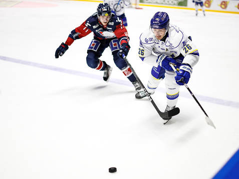 Leksands Patrik Noren och Linköpings Henrik Törnqvist