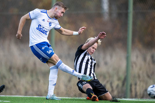 Simrishamns Pontus Wiktorsson ochg Högsbys Anton Lindeborg