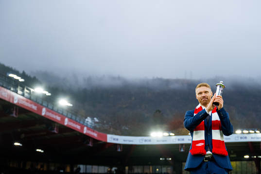 Sivert Heltne Nilsen of Brann celebrates