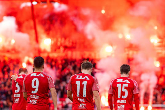 Niklas Castro, Bård Finne and Kasper Skaanes of Brann