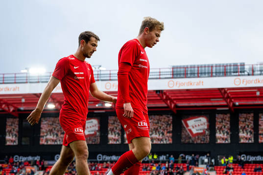 Fredrik Pallesen Knudsen and Aune Selland Heggebø of Brann