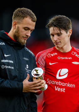 Goalkeeper Markus Olsen Pettersen and Kasper Skaanes of