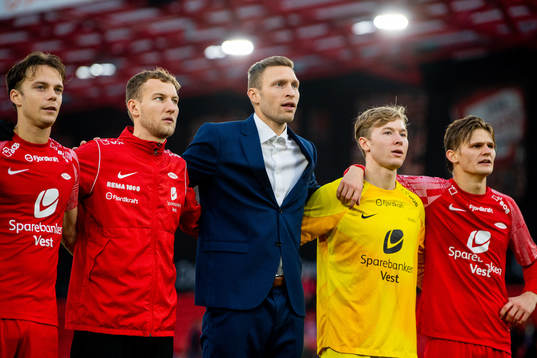 Felix Horn Myhre, Runar Hove, goalkeeper Mathias Dyngeland