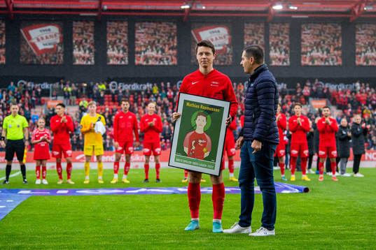 Mathias Rasmussen of Brann with the player of the season