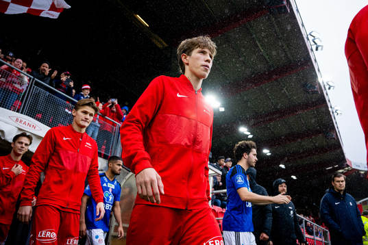 Niklas Jensen Wassberg of Brann enters the pitch